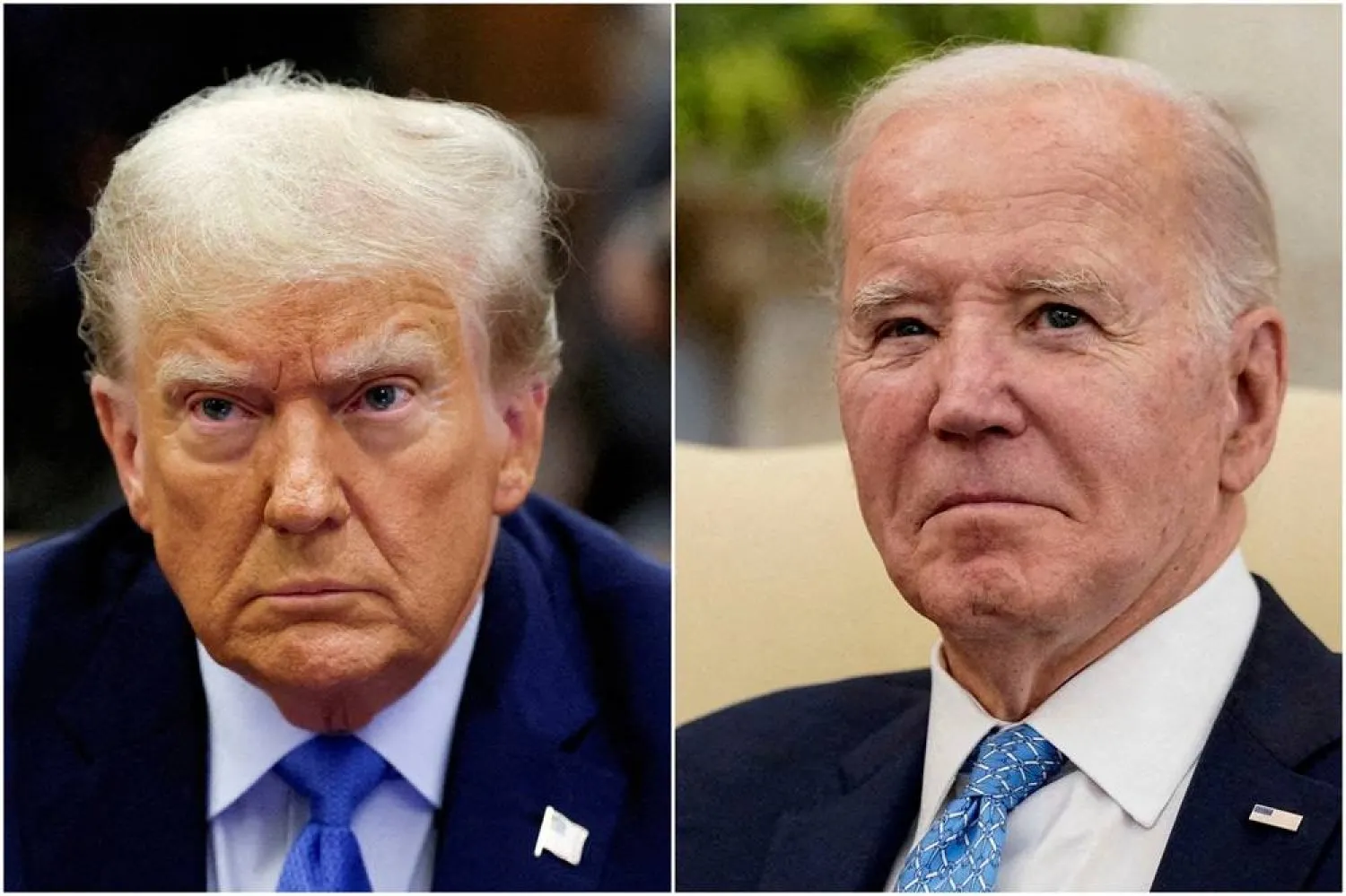 Demokratların adayı Başkan Joe Biden ve Cumhuriyetçilerin başkan adayı eski Başkan Donald Trump (Reuters)