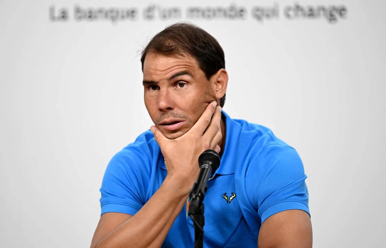 نادال أثناء حديثه للصحافيين (أ.ف.ب)