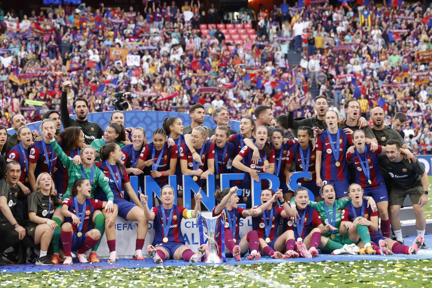 حصد برشلونة لقب دوري الأبطال للمرة الثالثة في تاريخه (إ.ب.أ)
