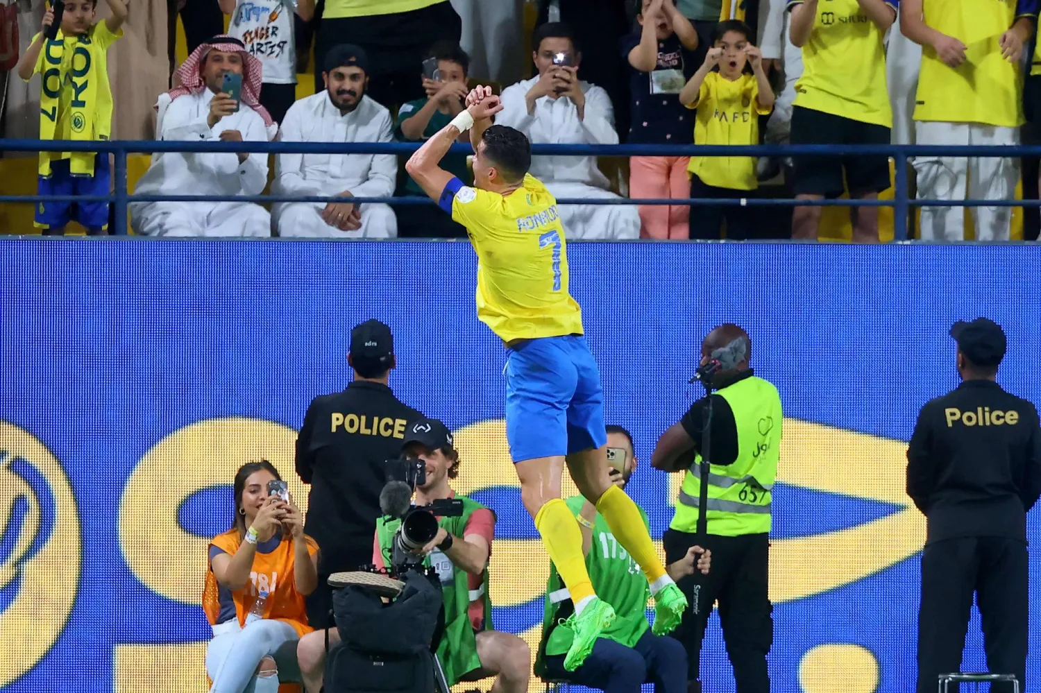 رونالدو قال إن النصر في حالة جيدة وتطور كثيراً (أ.ف.ب)