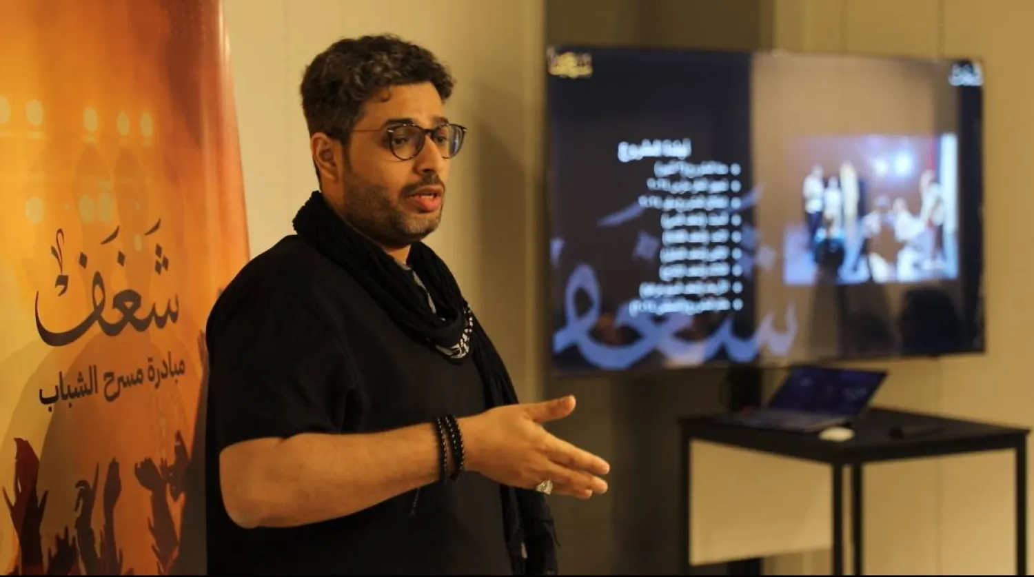 ياسر مدخلي يتحدث مع الموهوبين الذين تم اختيارهم في مبادرة «شغف» (الشرق الأوسط)