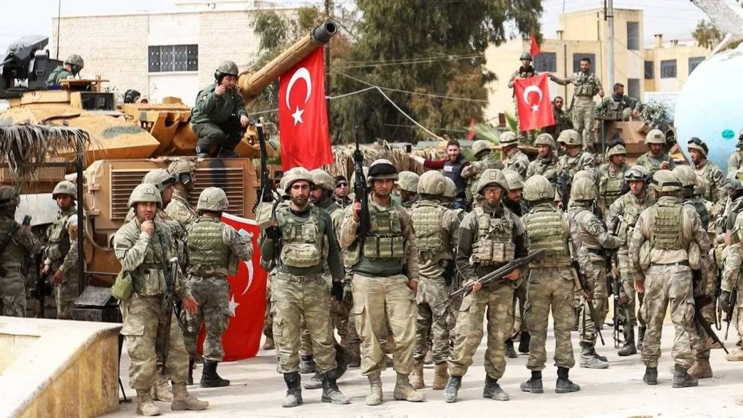 Members of the pro-Türkiye Syrian National Army. (X) 