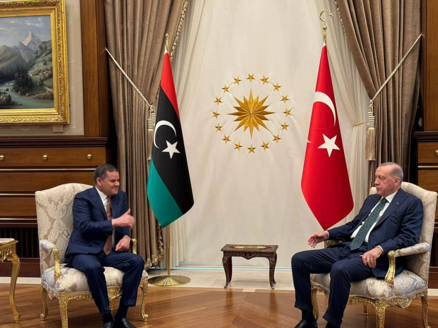 لقاء الدبيبة والرئيس التركي (حكومة الوحدة)