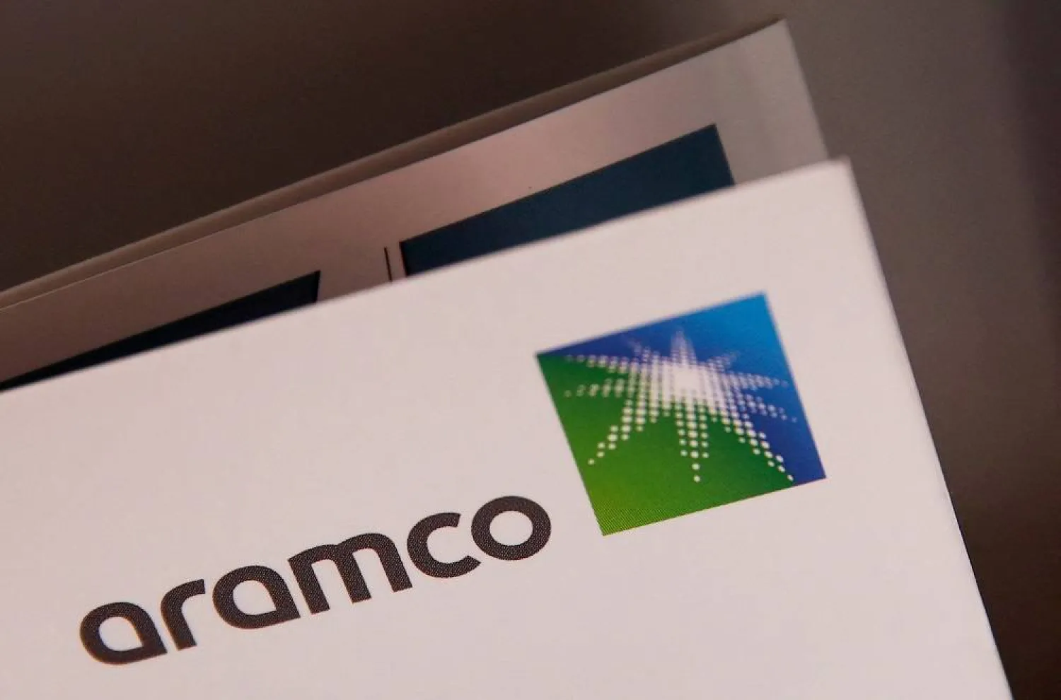 The logo of Saudi Aramco is pictured outside Khurais, Saudi Arabia October 12, 2019.  (Reuters)