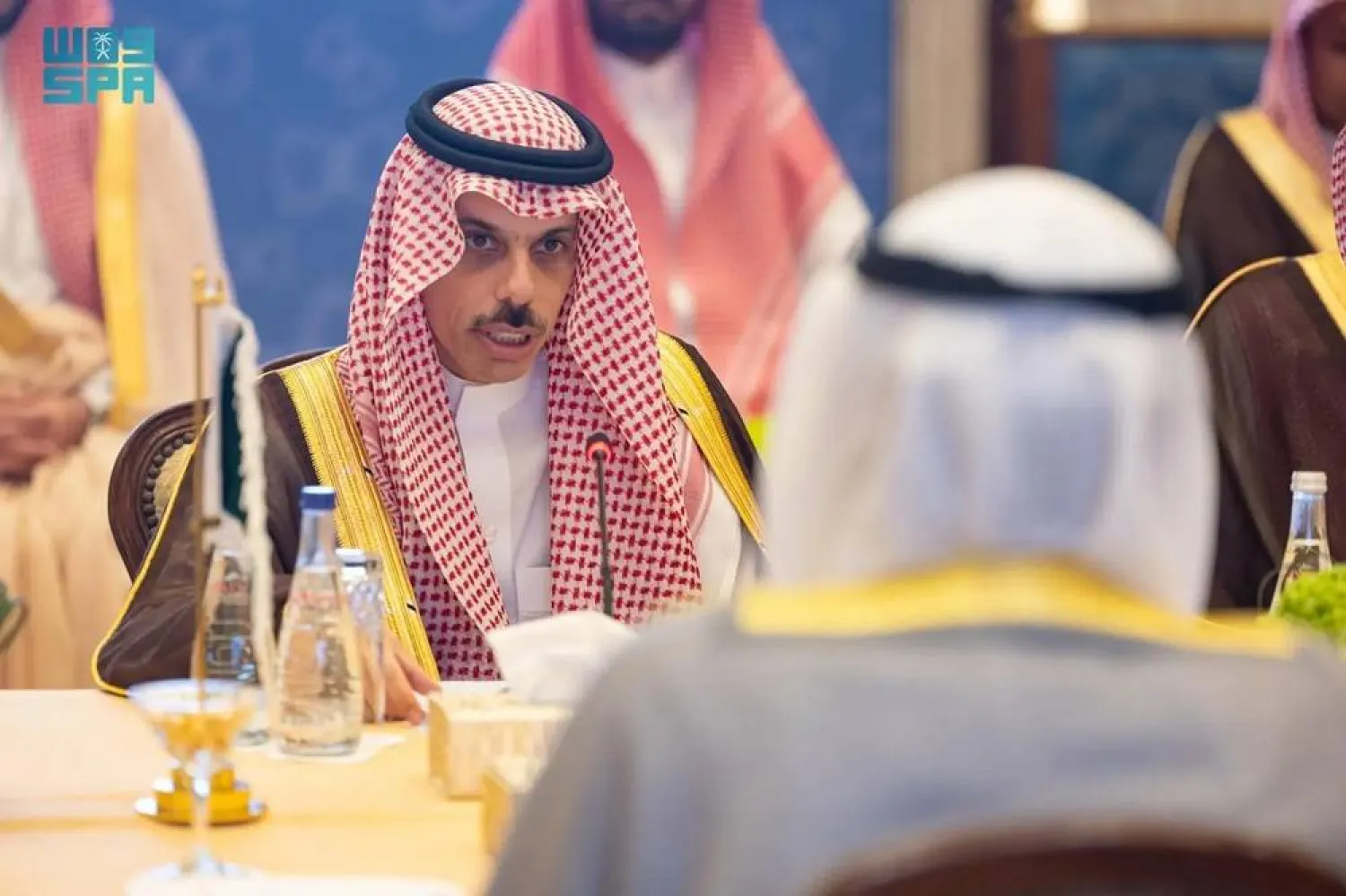 Saudi Foreign Minister Prince Faisal bin Farhan bin Abdullah at the second meeting of the Saudi-Kuwaiti Coordination Council in Kuwait. (SPA)