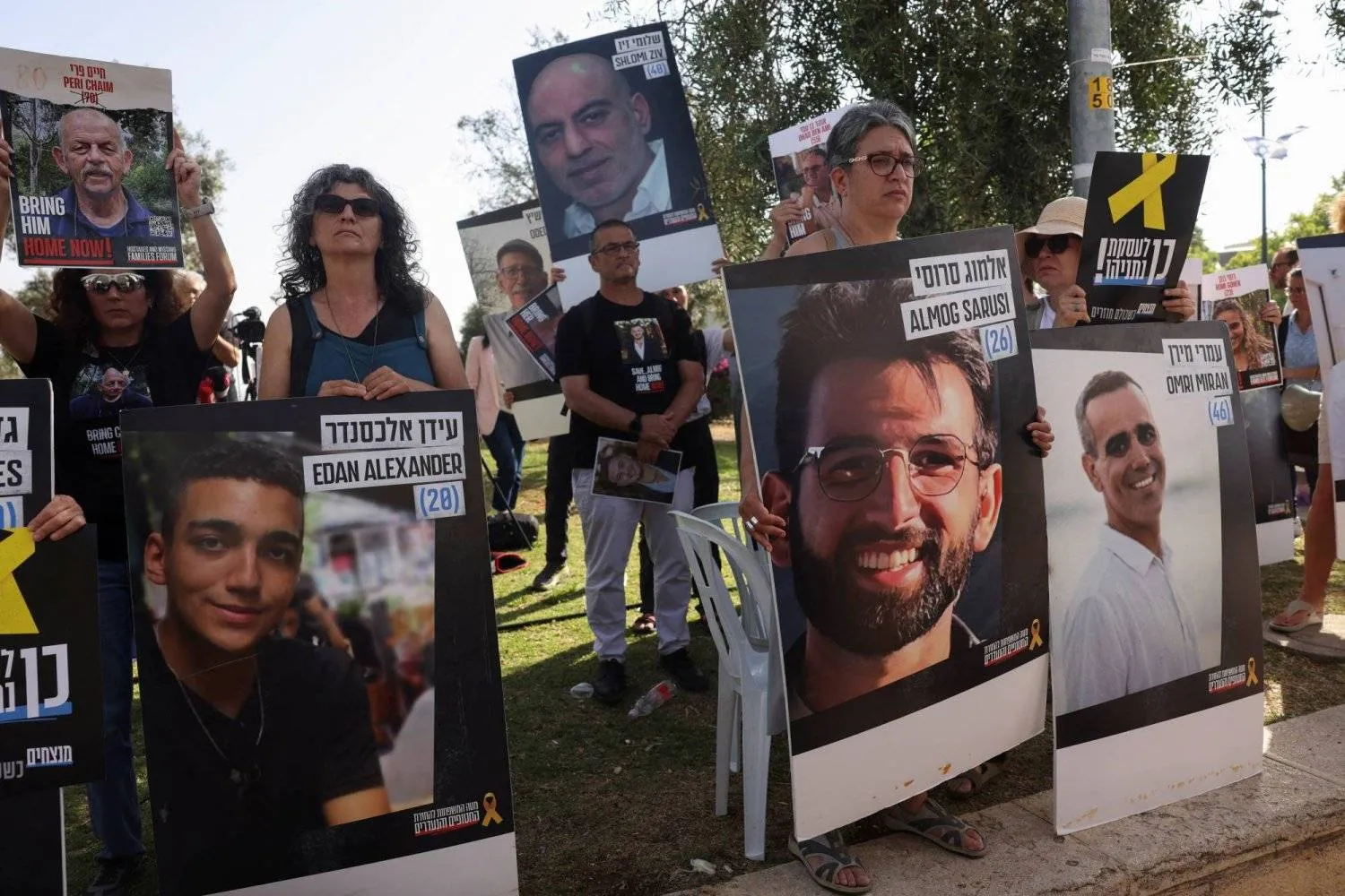 About 80 hostages in Gaza are believed to be alive, alongside the remains of 43 others. (AP)