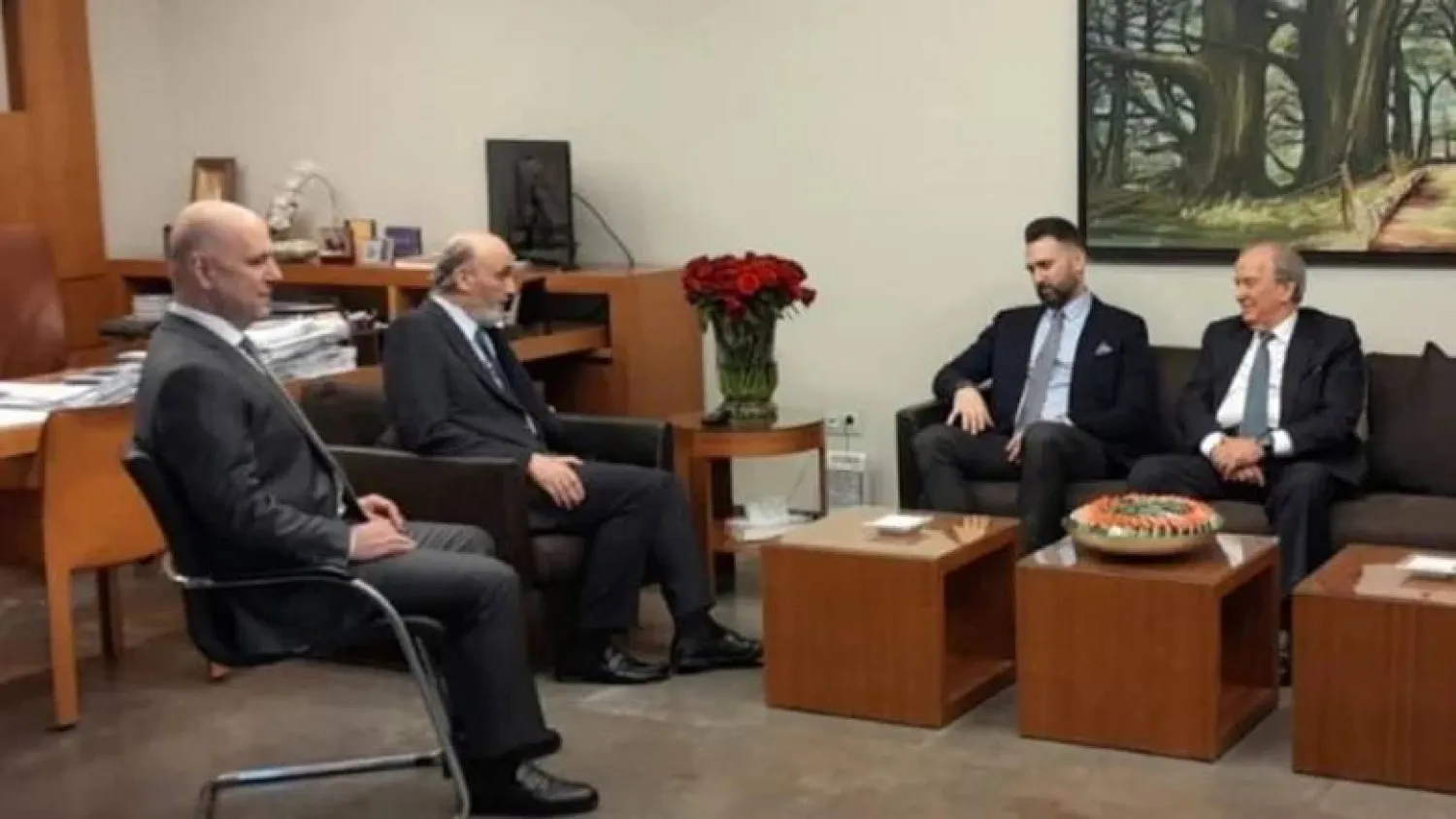 رئيس «القوات» سمير جعجع يستقبل رئيس «الاشتراكي» النائب تيمور جنبلاط (إعلام الاشتراكي)