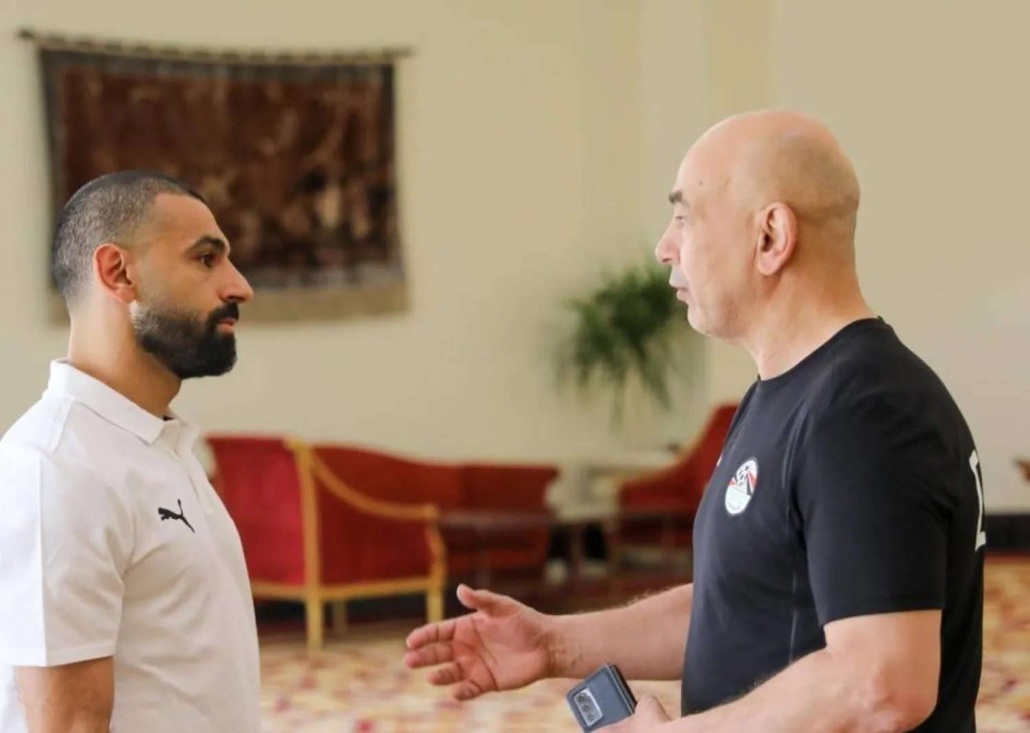 حسام حسن وصلاح خلال معسكر المنتخب المصري (الاتحاد المصري)