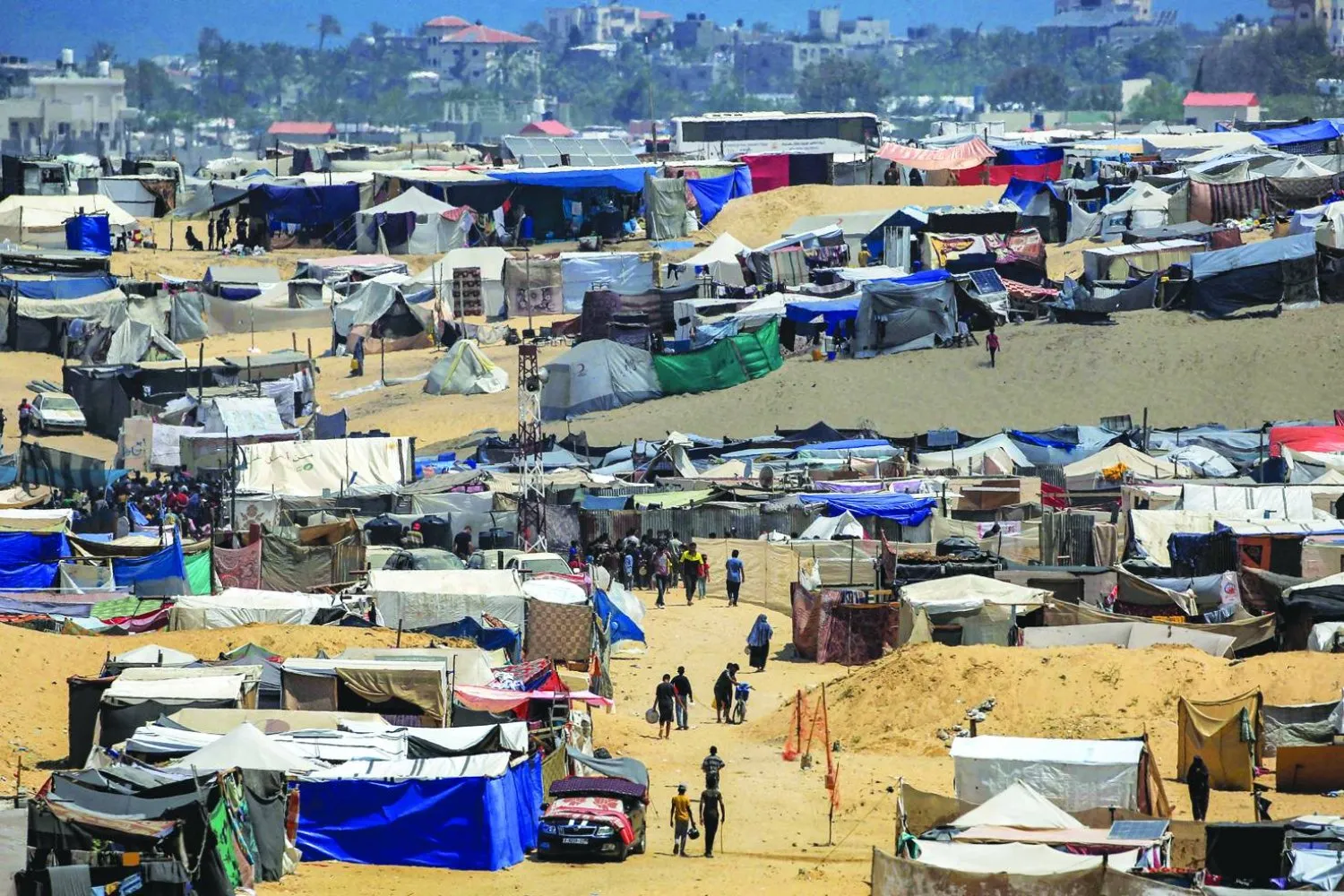 Refah'ta yerinden edilenlerin kampları (AFP)