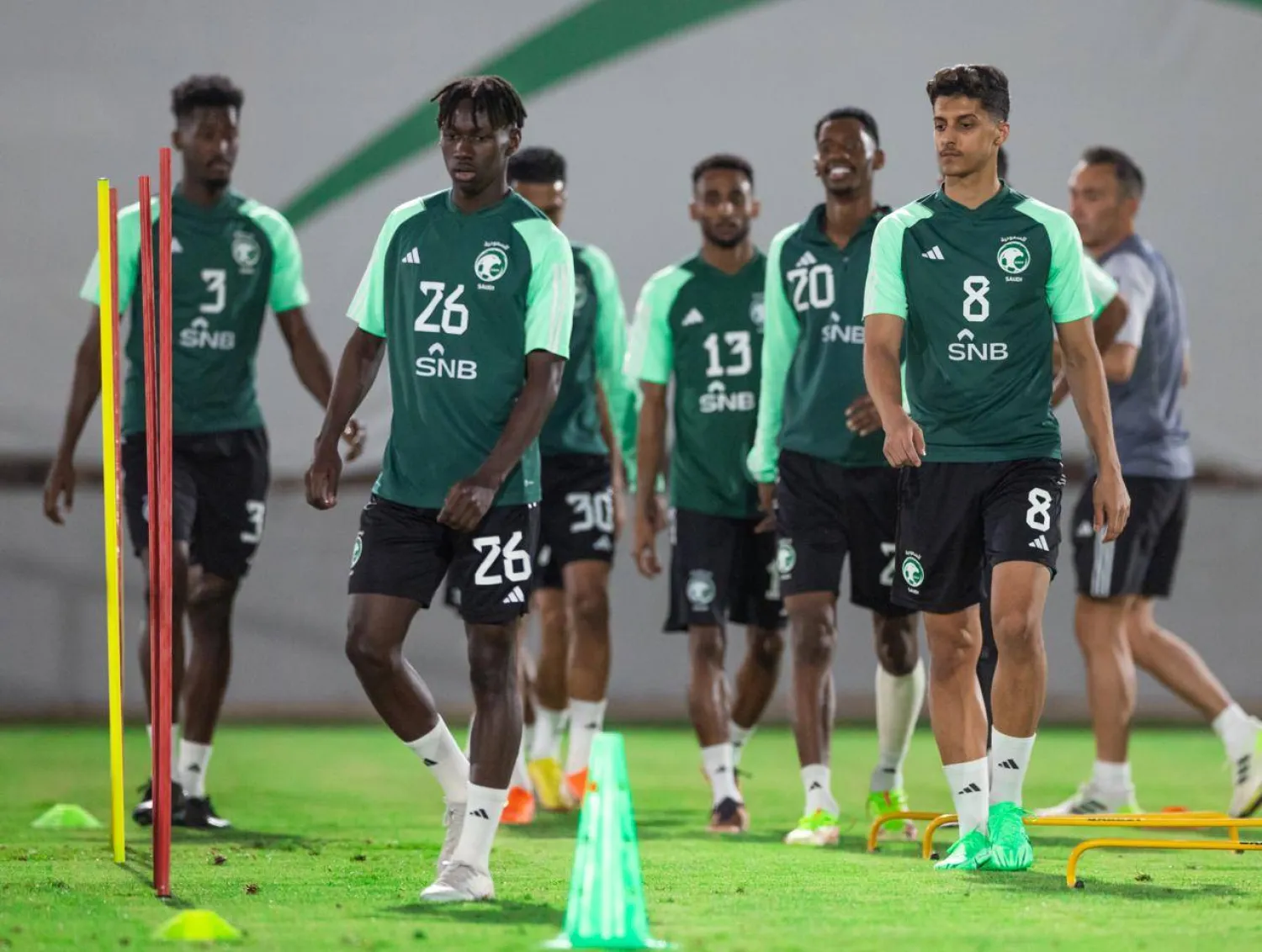 ملعب جناح في اسلام أباد خضع لتحسينات قبل مباراة السعودية (أ.ب)