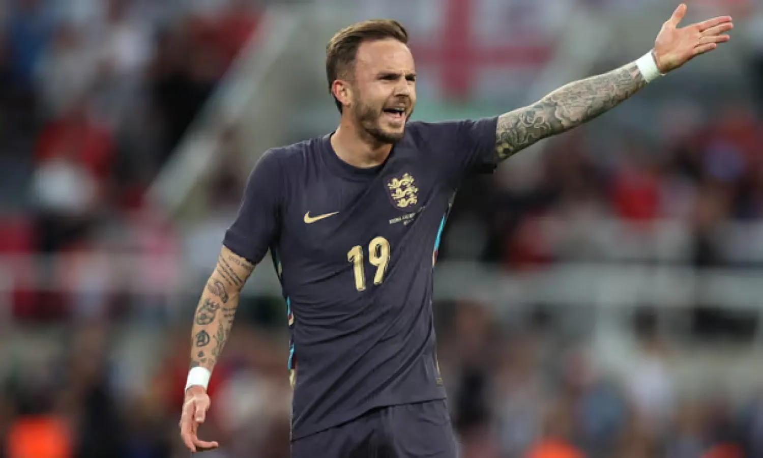 James Maddison flickered when he came on against Bosnia and Herzegovina but will not be going to Euro 2024. Photograph: Mark Leech/Offside/Getty Images
