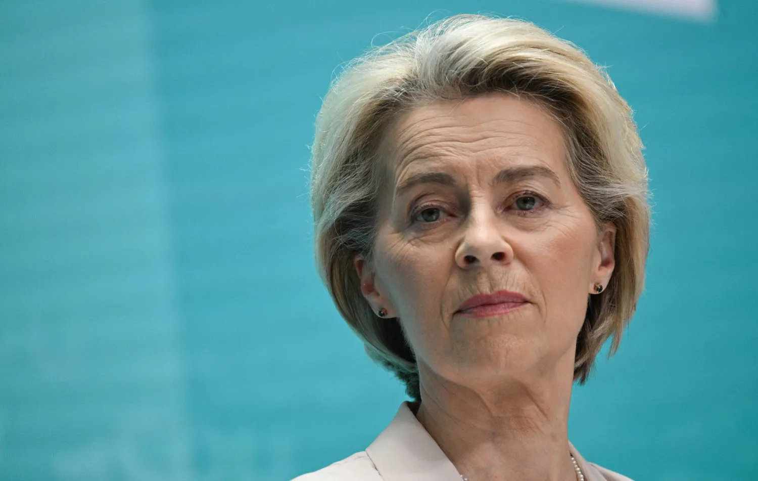 أورسولا فون دير لاين رئيسة المفوضية الأوروبية تتحدث خلال مؤتمر صحافي في برلين يوم 10 يونيو 2024 (د.ب.أ)