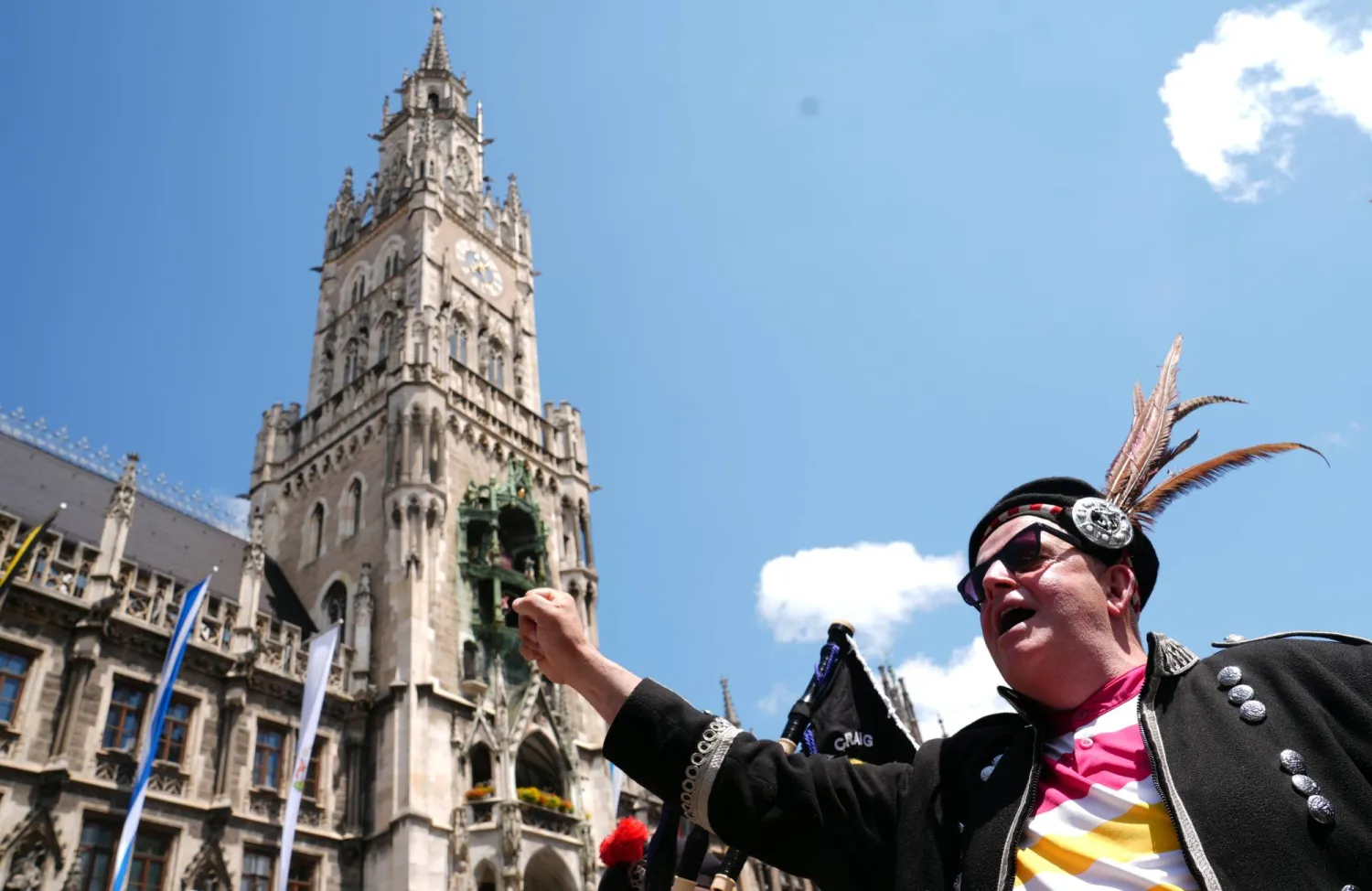 الجمهور الاسكوتلندي حضر بكثافة إلى ميونيخ لمساندة بلاده أمام ألمانيا (د.ب.أ)