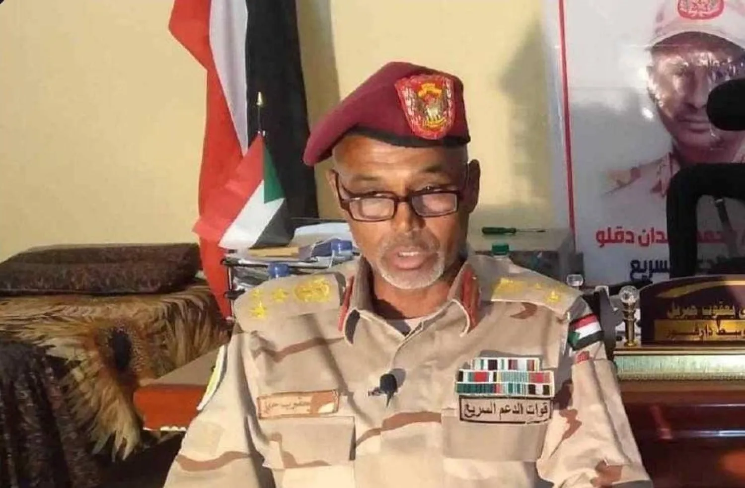 قائد «قوات الدعم» بوسط دارفور علي يعقوب جبريل (إكس)