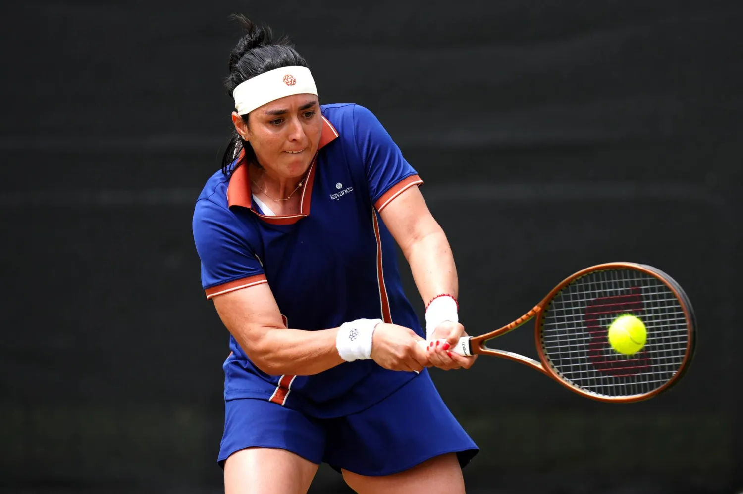 أنس جابر ودعت البطولة بعد خسارتها من التشيكية كارولينا (د.ب.أ)

