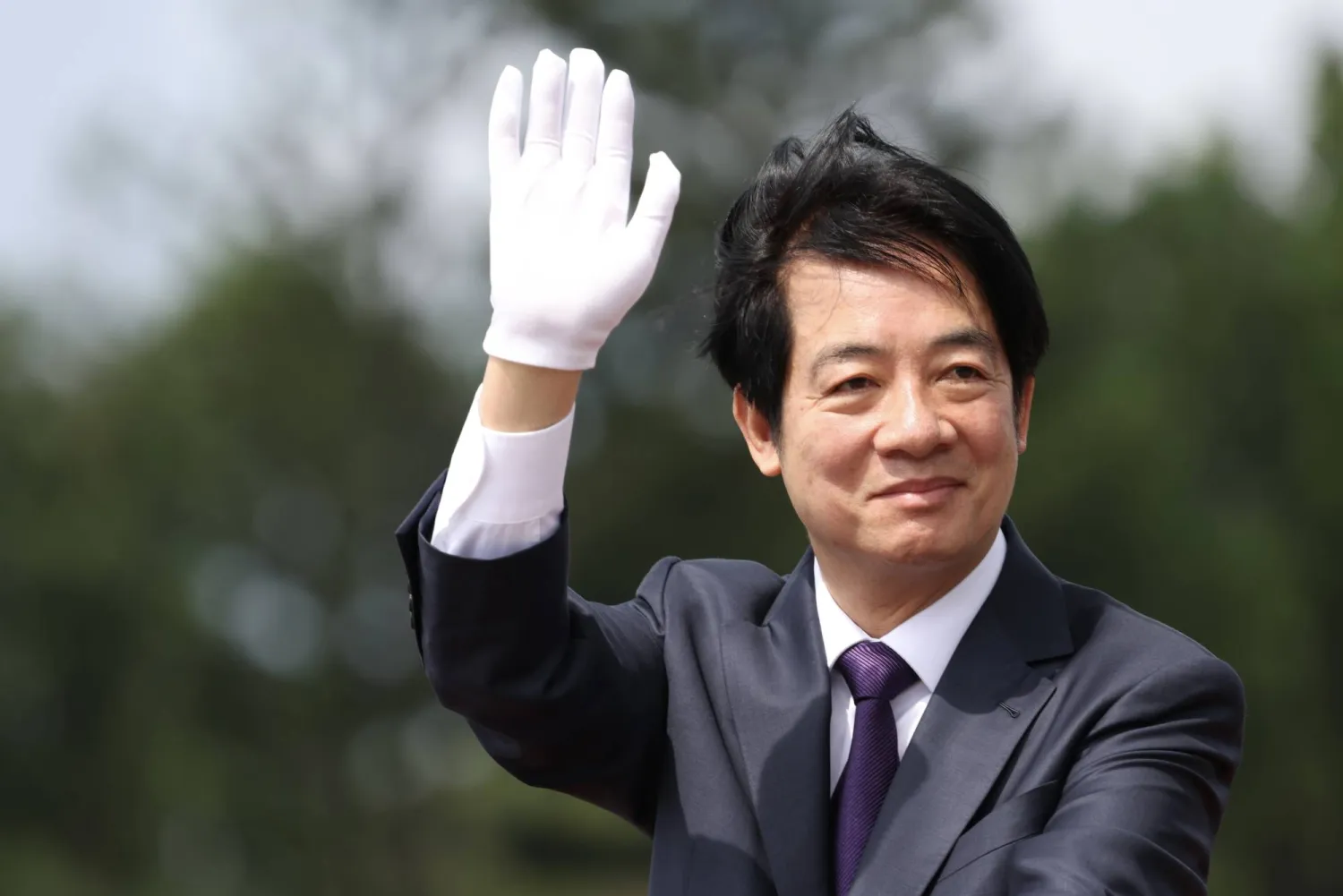 الرئيس التايواني لاي تشينغ-تي خلال الذكرى المئوية لتأسيس الأكاديمية العسكرية التايوانية في كاوشيونغ (إ.ب.أ)