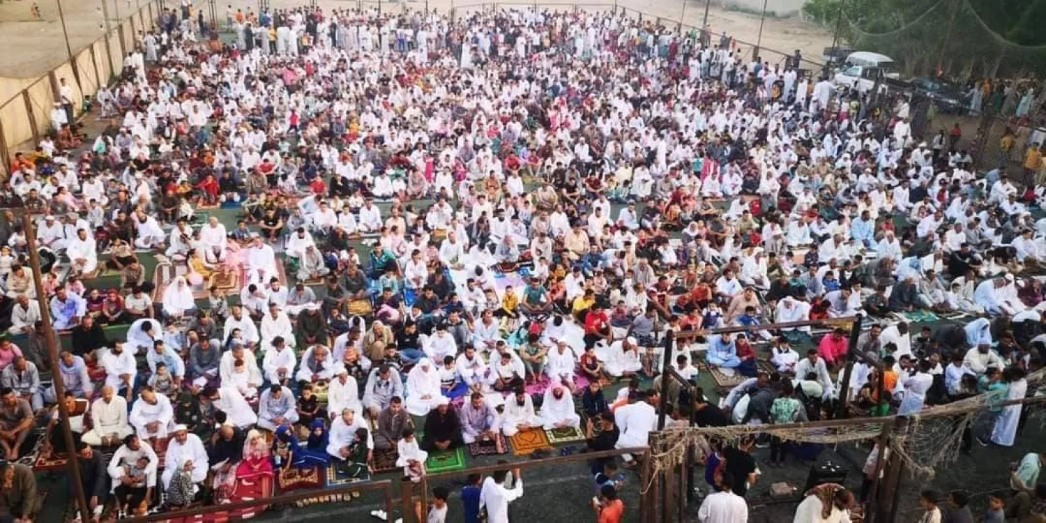 مصريون يؤدون صلاة عيد الأضحى (مجلس الوزراء المصري)