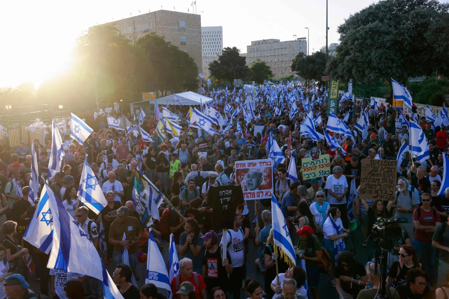 محتجون إسرائيليون مناهضون للحكومة في القدس 17 يونيو 2024 (أ.ف.ب)