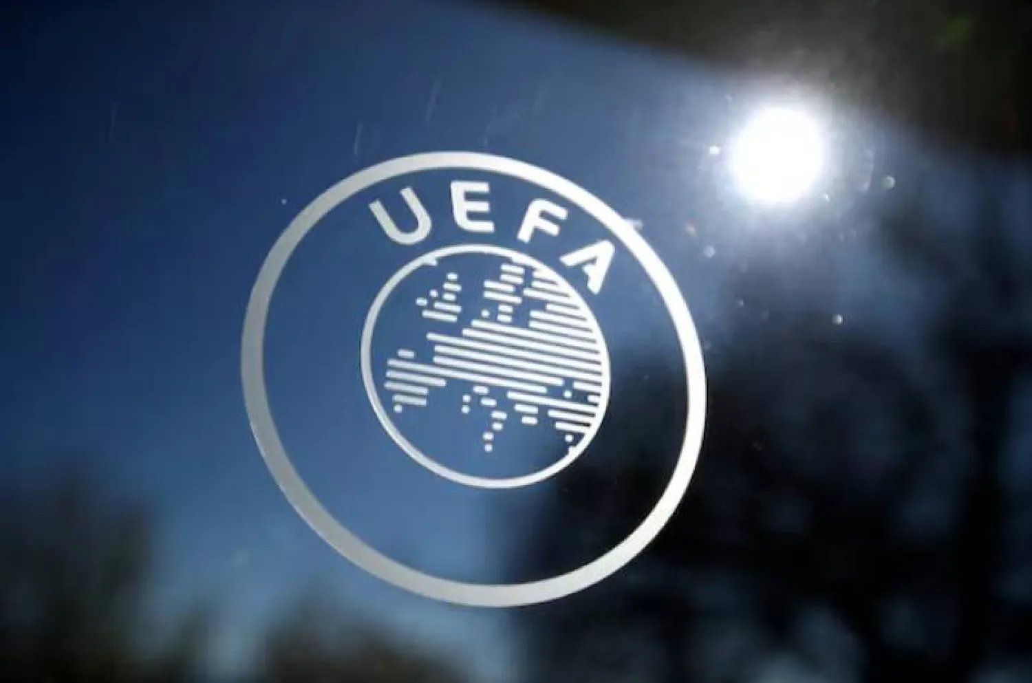Soccer Football - Europa League - Round of 16 draw - Nyon, Switzerland - February 28, 2020 General view of the UEFA logo at UEFA Headquarters. REUTERS/Denis Balibouse