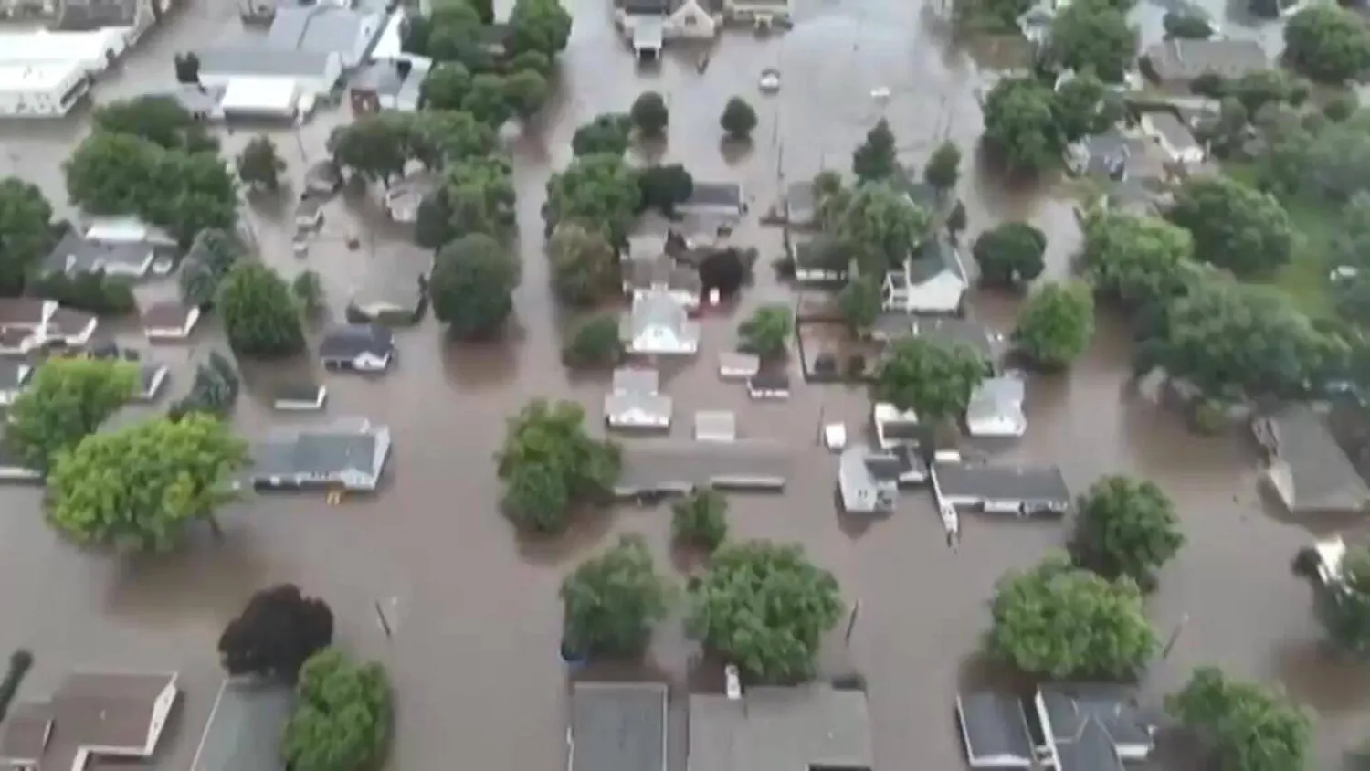People in hundreds of homes where told to evacuate early Saturday in Rock Valley, Iowa, as the nearby Rock River could no longer take the heavy rain that has slammed the region. - The AP