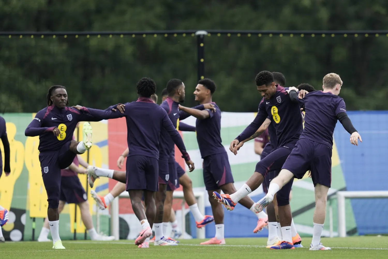 من تدريبات المنتخب الإنجليزي الأخيرة (أ.ب)