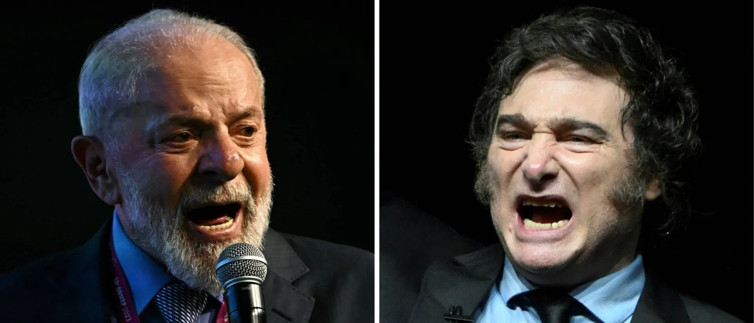 Arjantin Devlet Başkanı Javier Milei (sağda) ve Brezilya Devlet Başkanı Lula da Silva (AFP)