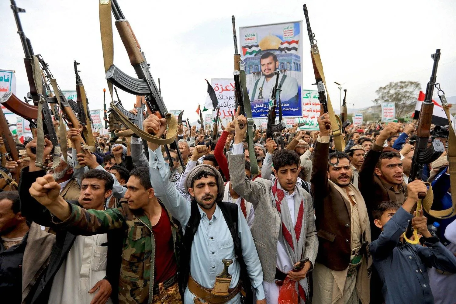 The Houthis exploited the war in Gaza to recruit tens of thousands of fighters (AFP)