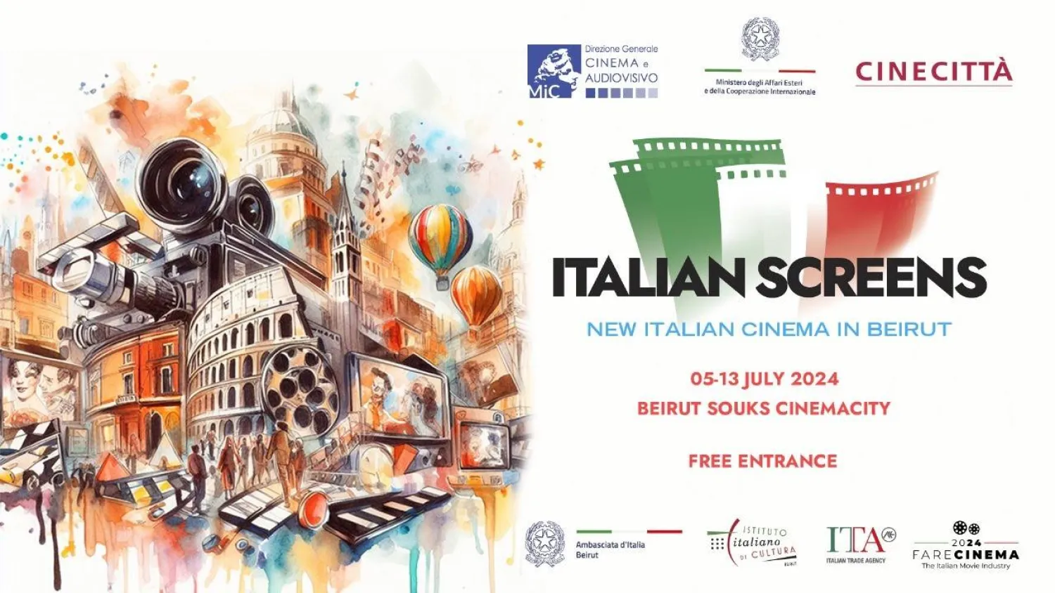 يستمرّ الحدث السينمائي حتى 13 يوليو (المركز الثقافي الإيطالي)