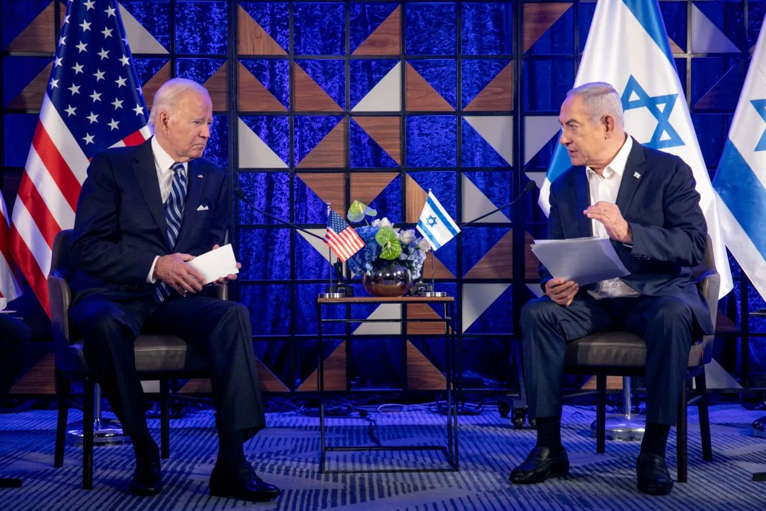 Binyamin Netanyahu ve Joe Biden arasındaki görüşme (Arşiv- Reuters)