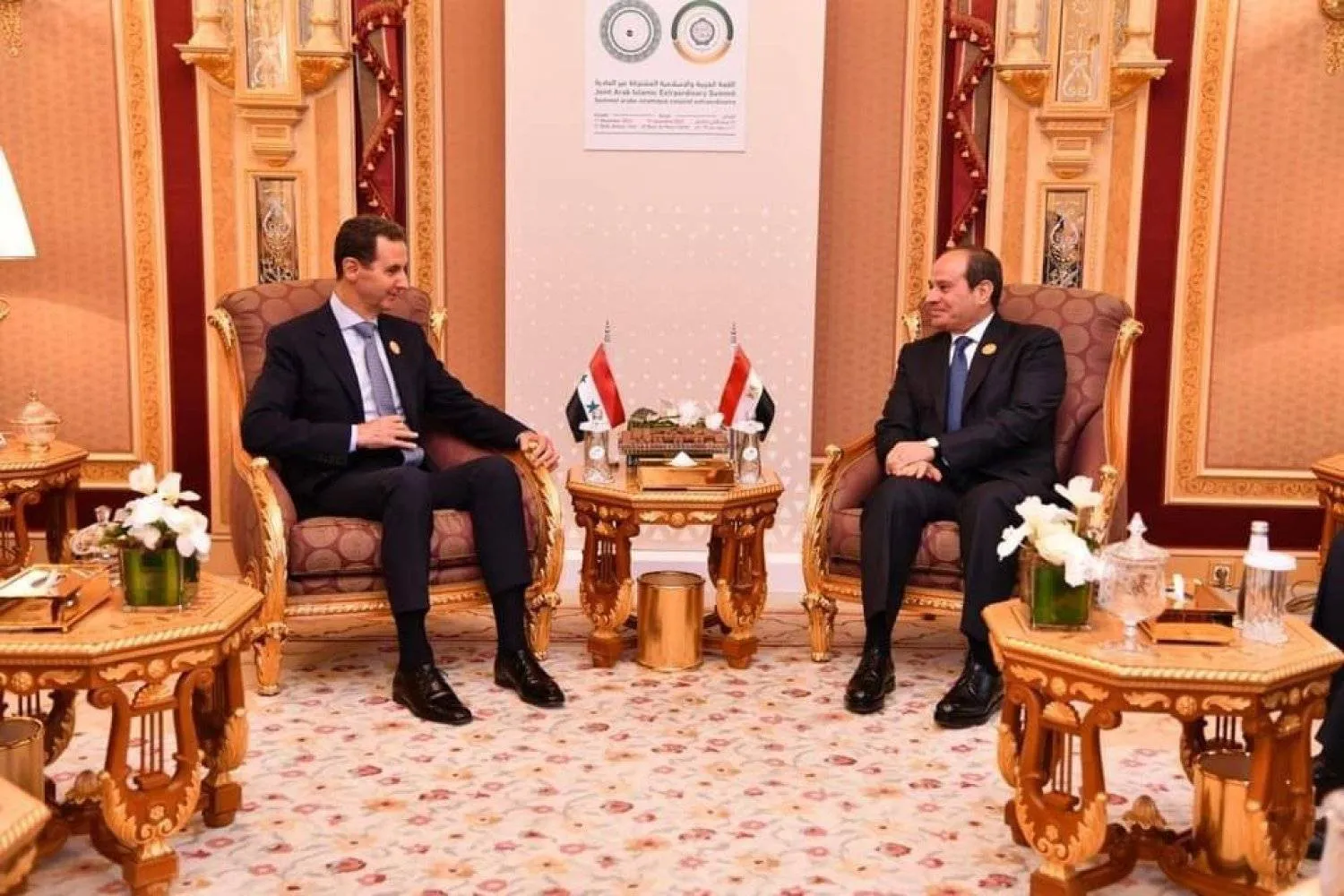 Egypt's Sisi and Syria's Assad meet in Riyadh in November. (Egyptian presidency)