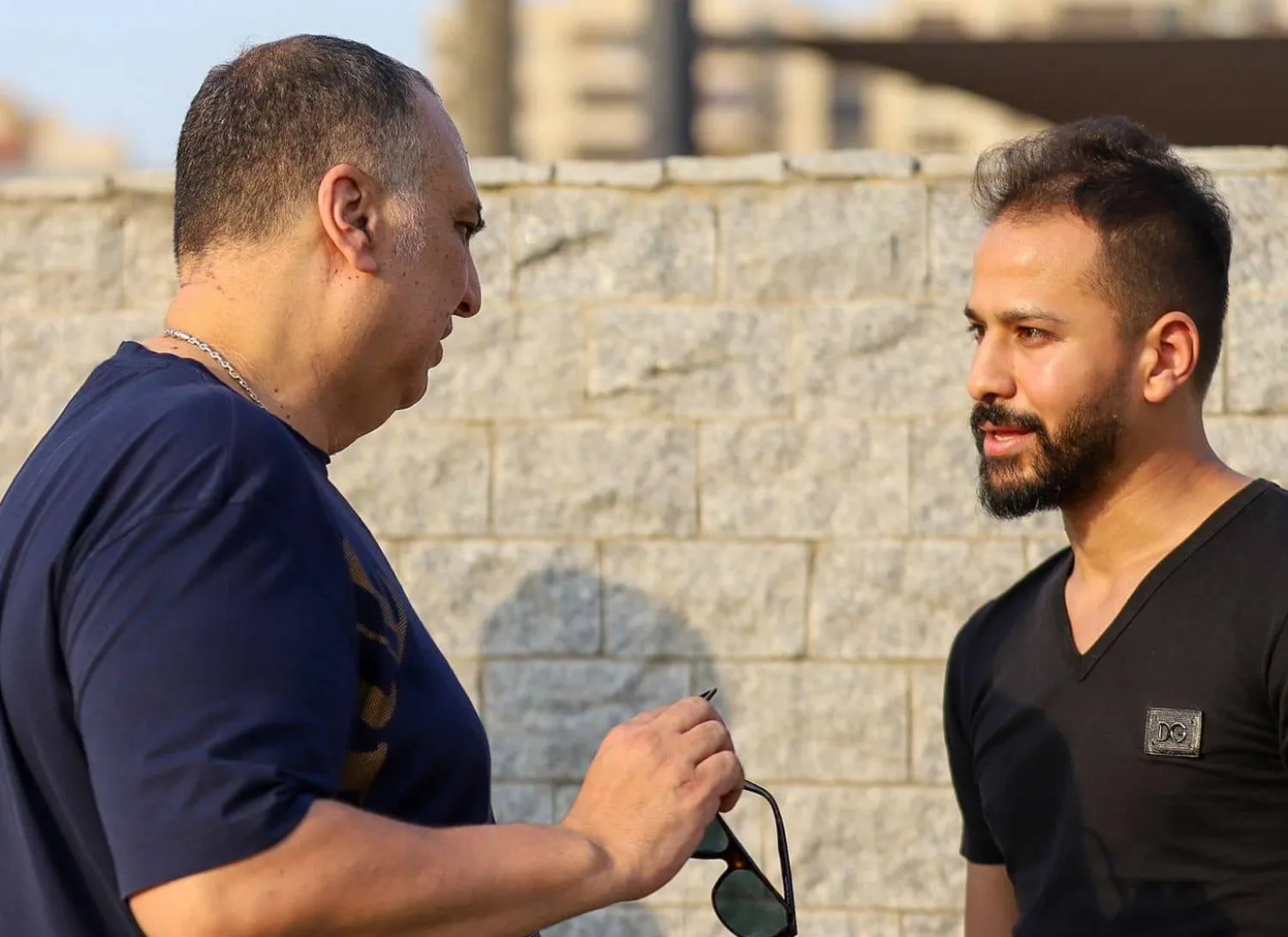 رفعت مع وليد دعبس خلال زيارته الأخيرة لتدريبات الفريق (مودرن سبوت)