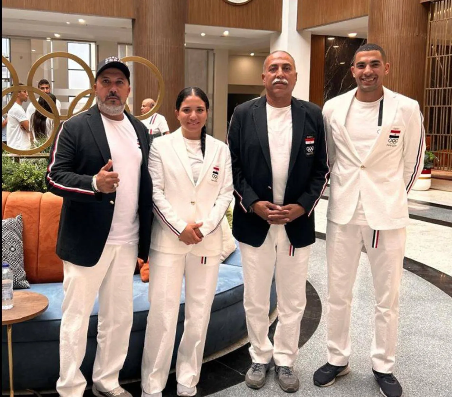 شهد سعيد ضمن البعثة الأولمبية المصرية (فيسبوك)