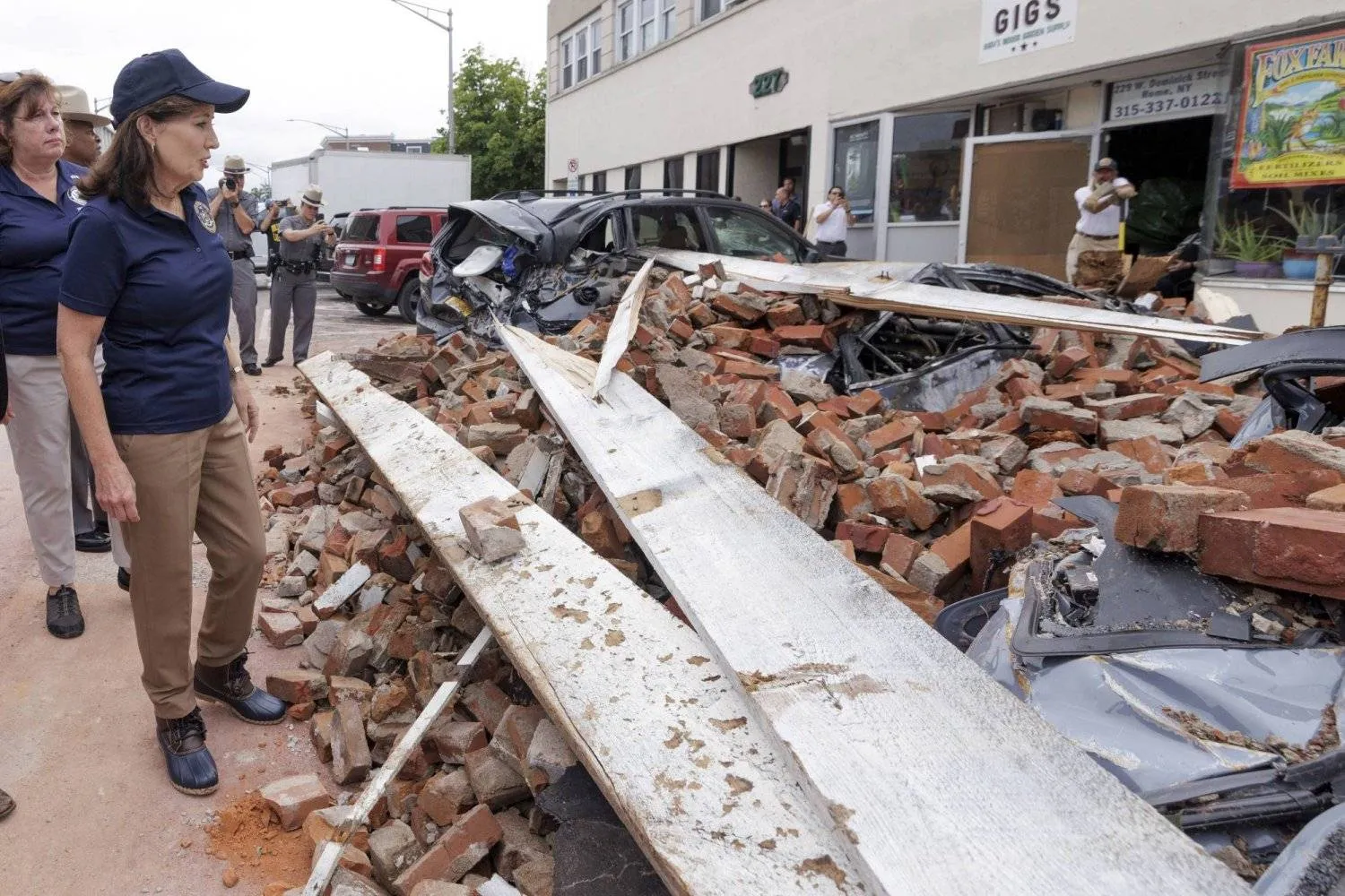 A picture showing some of the damage resulting from the hurricane that struck New York (The AP)