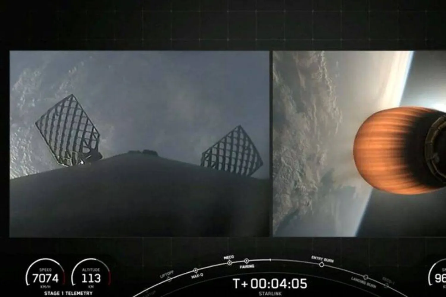 SpaceX's Falcon 9 is pictured launching satellites to orbit in space after it lifted off from the Vandenberg Space Force Base in California, U.S., in this screenshot obtained from a handout video released on July 12, 2024. SpaceX/Handout via REUTERS/File Photo

