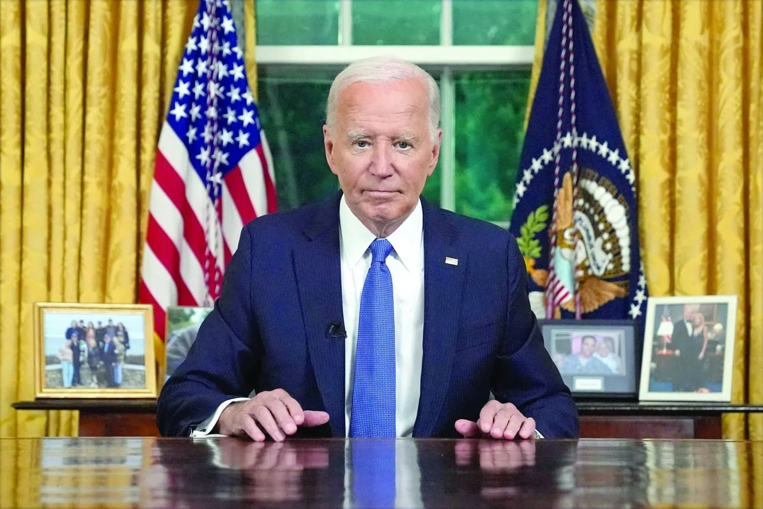  ABD Başkanı Joe Biden Washington DC'deki Oval Ofis'te (AFP)