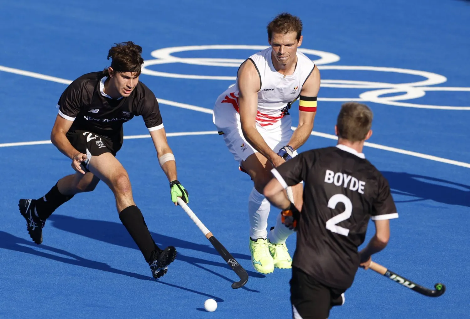 بلجيكا هزمت نيوزيلندا لتتصدر مجموعتها في منافسات هوكي الرجال (رويترز)