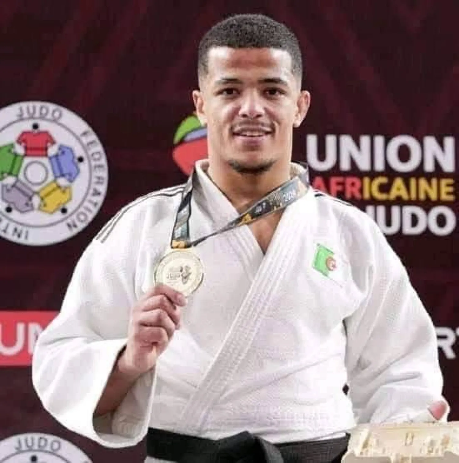 لاعب الجودو الجزائري رضوان مسعود دريس (اللجنة الأولمبية الجزائرية)