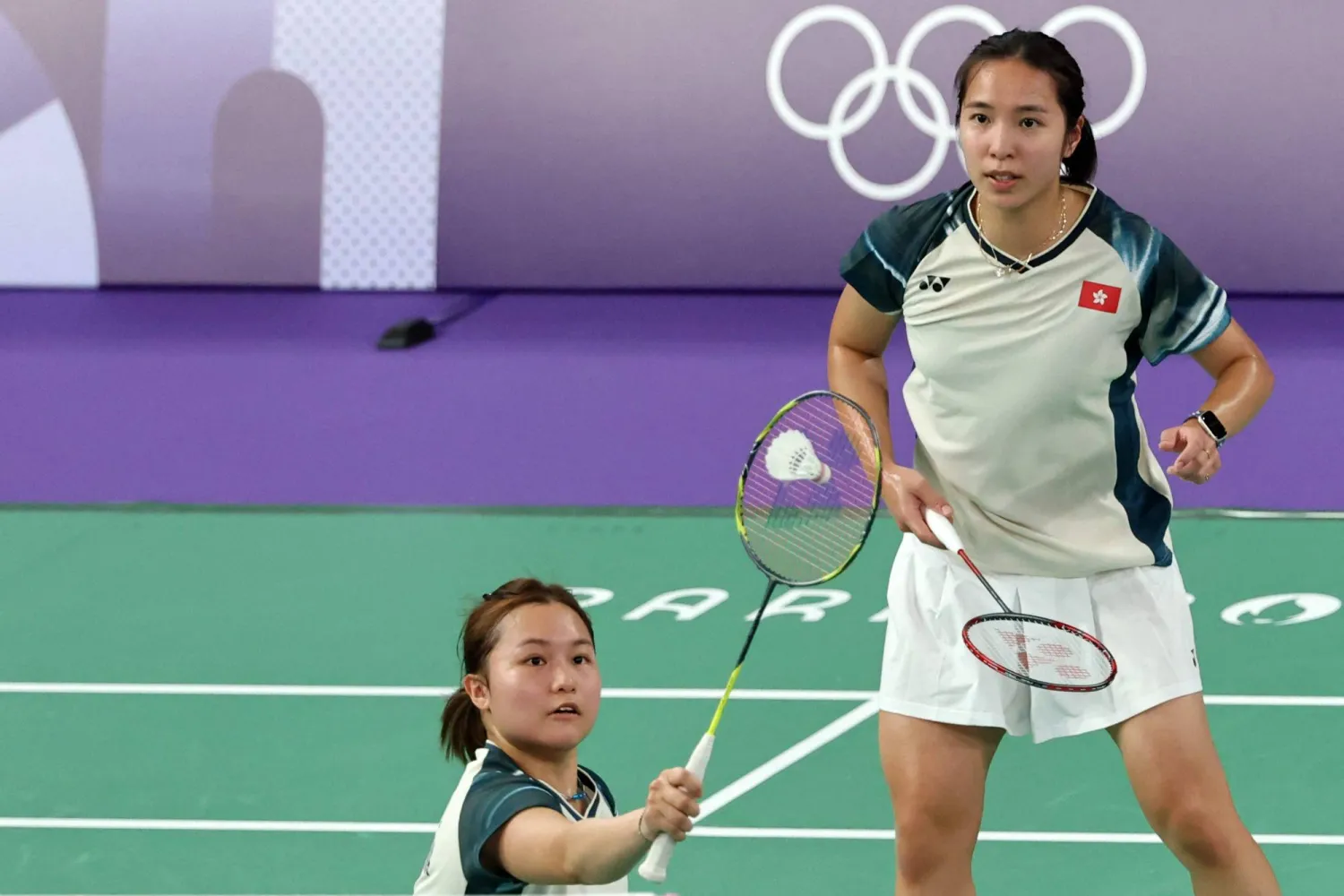 ثنائي هونغ كونغ تألق في منافسات الريشة الطائرة (أ.ف.ب)