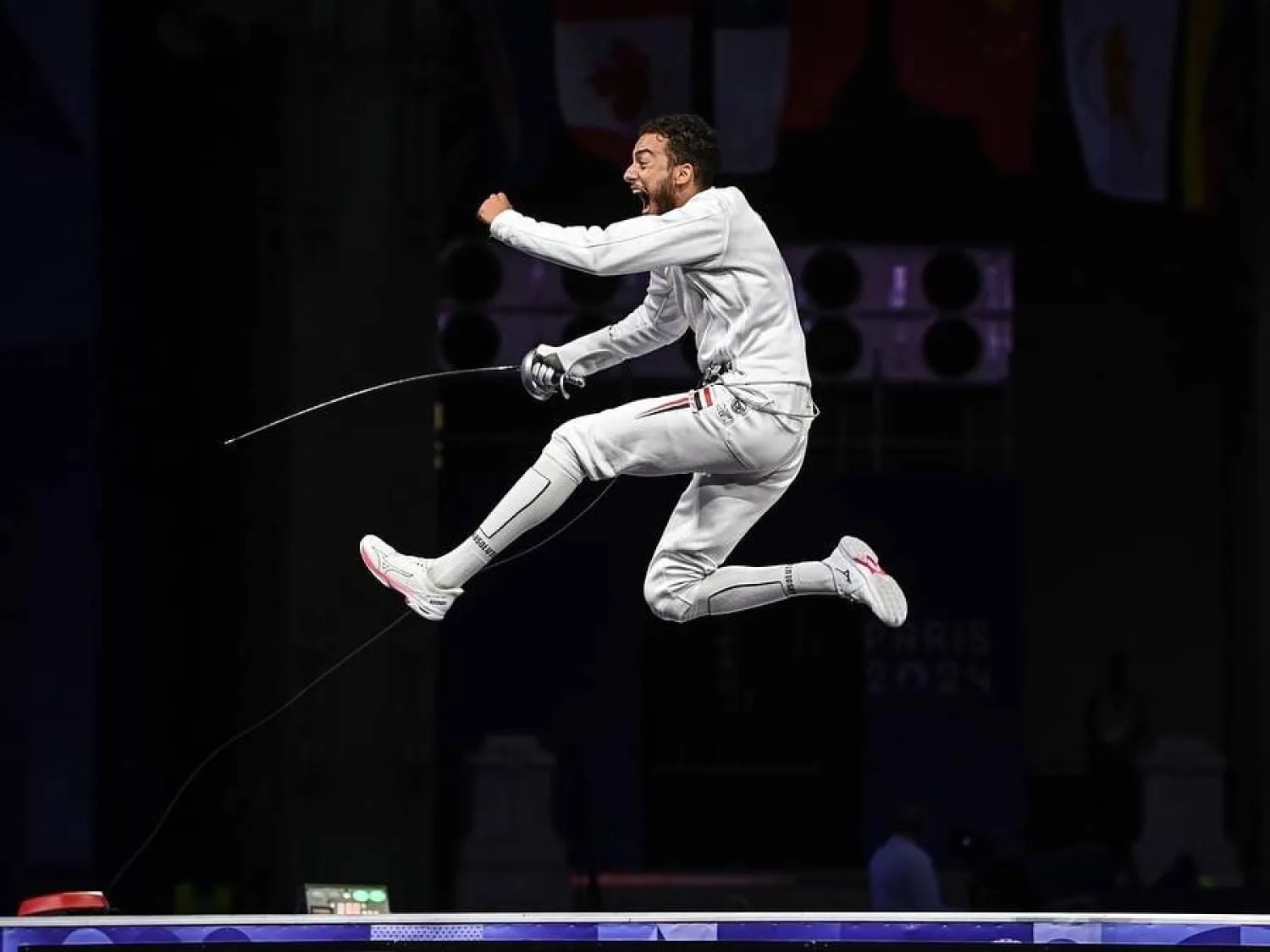 محمد السيد صاحب الميدالية الوحيدة للبعثة المصرية حتى الآن في باريس (صفحته على فيسبوك)