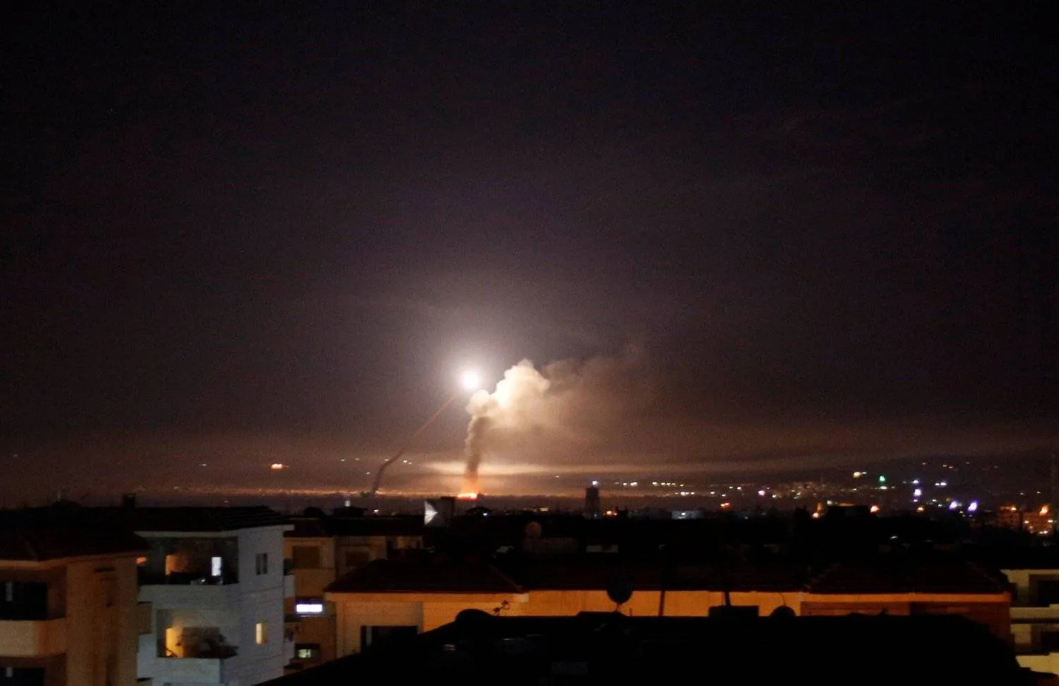 Israeli missiles struck two air defense bases in southern Syria overnight, a war monitor said Tuesday. (Reuters file)