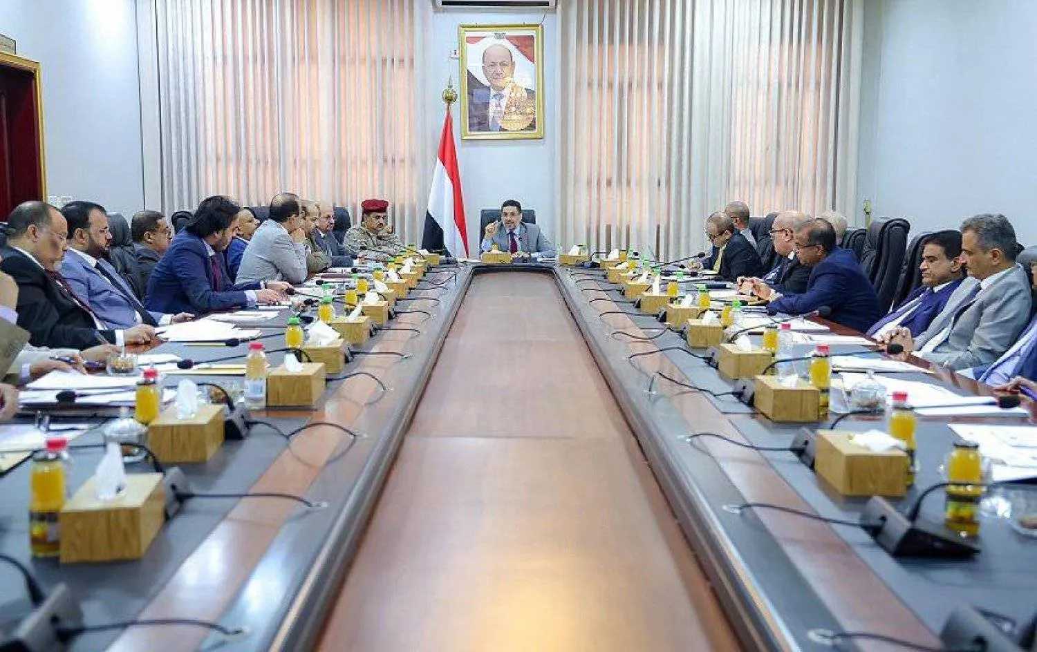 The government meets in Aden on Tuesday. (Saba news agency)
