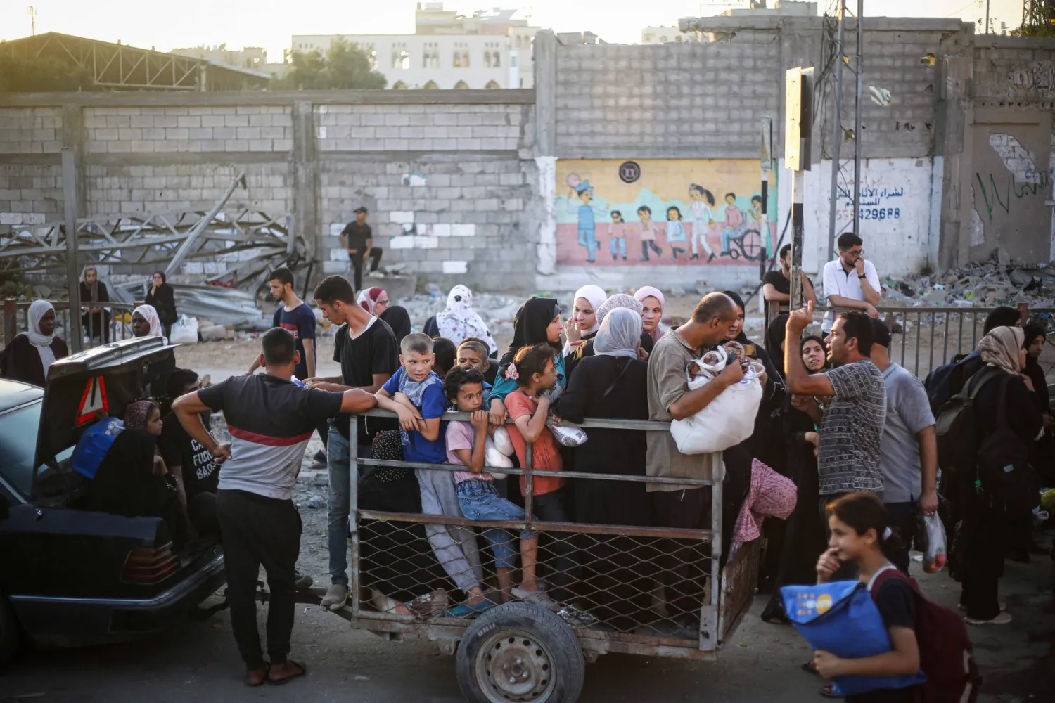 رصد شلل الأطفال في غزة (أ.ف.ب)