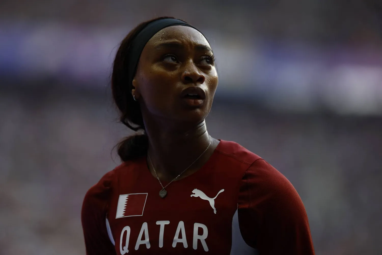 العداءة القطرية شهد محمد (رويترز)