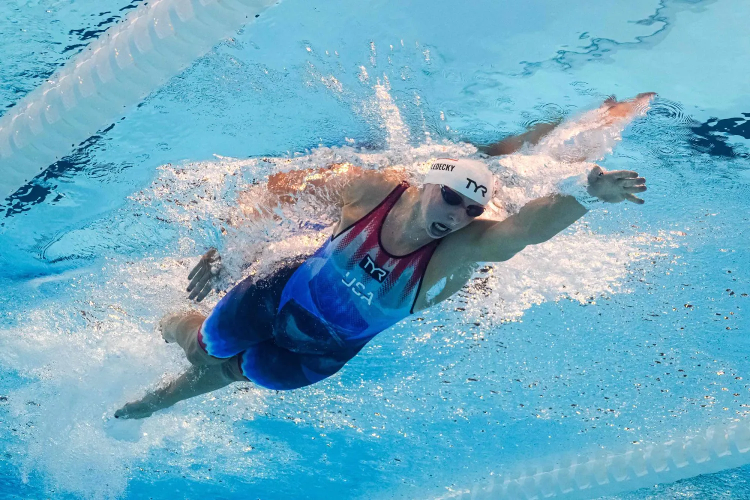 كاتي ليديكي تسعى لمواصلة إنجازاتها في أولمبياد باريس (أ.ف.ب)