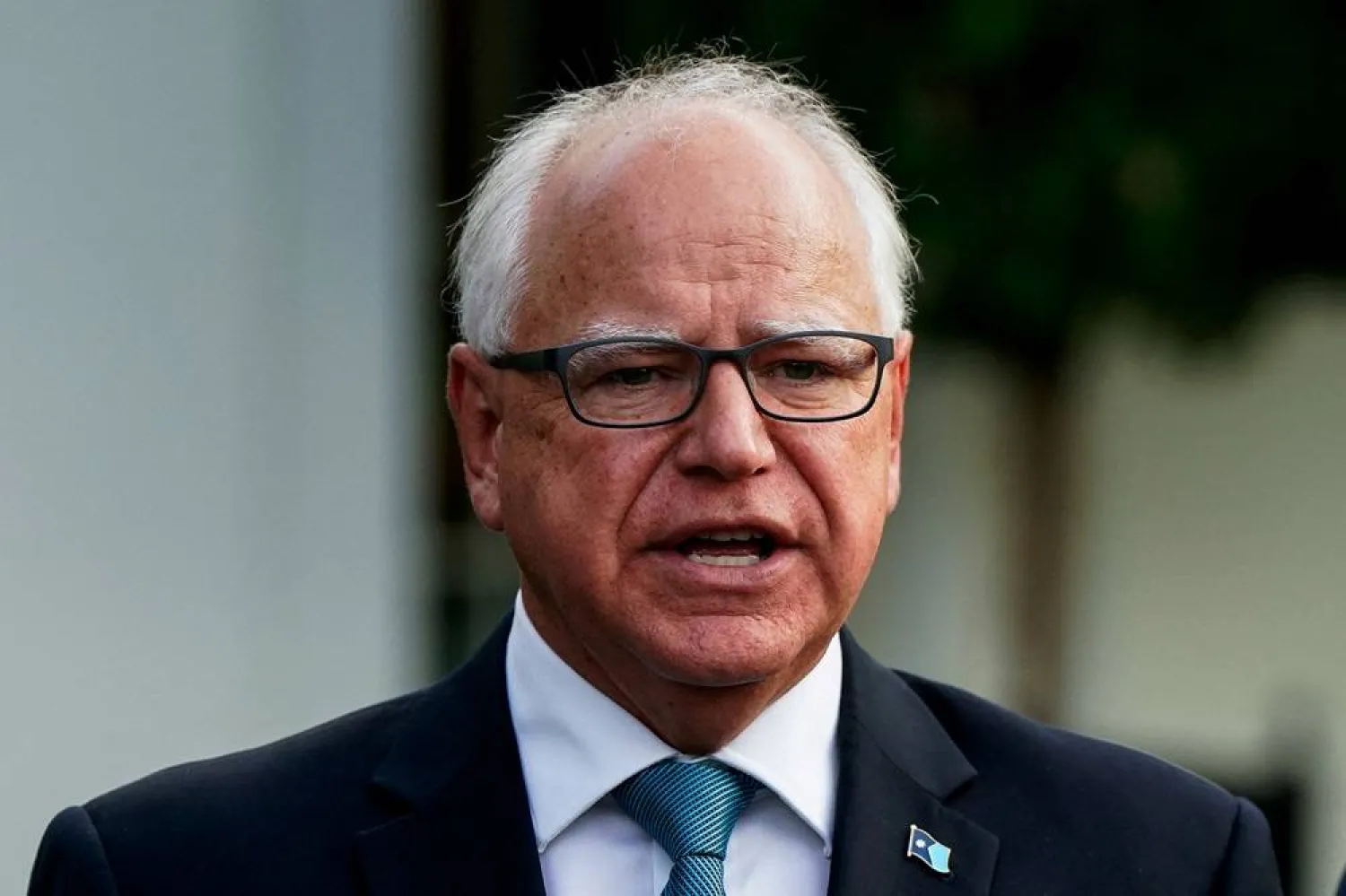 Minnesota Governor Tim Walz speaks to the press after attending a meeting with US President Joe Biden and other Democratic governors at the White House in Washington, US, July 3, 2024. (Reuters)