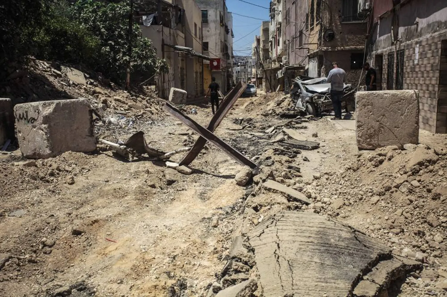  06 August 2024, Palestinian Territories, Nablus: A general view of the destruction caused by an Israeli airstrike. Photo: Nasser Ishtayeh/SOPA Images via ZUMA Press Wire/dpa 