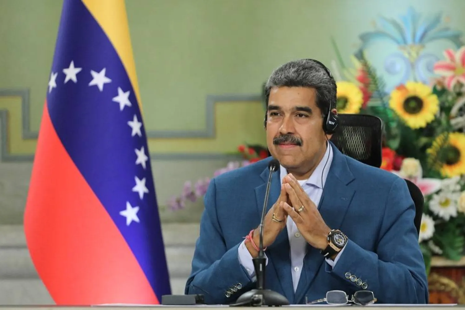  Venezuela's President Nicolas Maduro smiles during an event, in Caracas, Venezuela August 8, 2024. (Zurimar Campos/Miraflores Palace/Handout via Reuters)