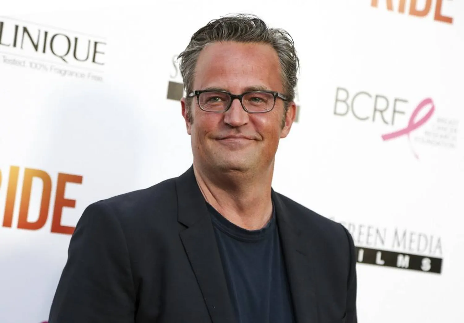 Matthew Perry appears at the premiere of "Ride" in Los Angeles on April 28, 2015. (AP)
