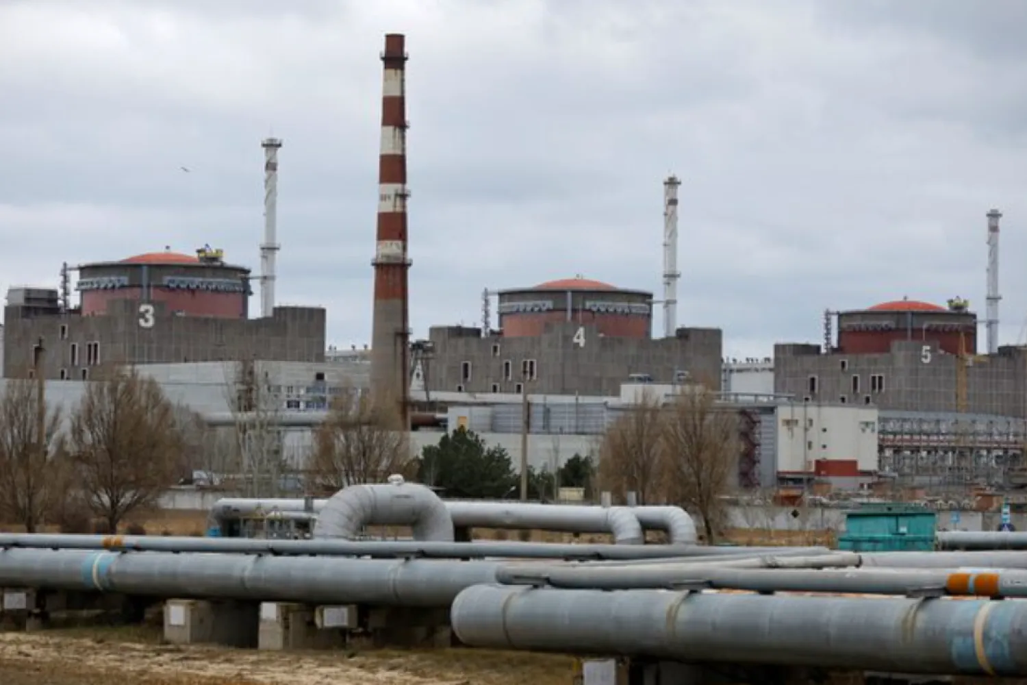 FILE: A view shows the Zaporizhzhia Nuclear Power Plant in the course of Russia-Ukraine conflict outside Enerhodar in the Zaporizhzhia region, Russian-controlled Ukraine, March 29, 2023. REUTERS/Alexander Ermochenko Purchase Licensing Rights