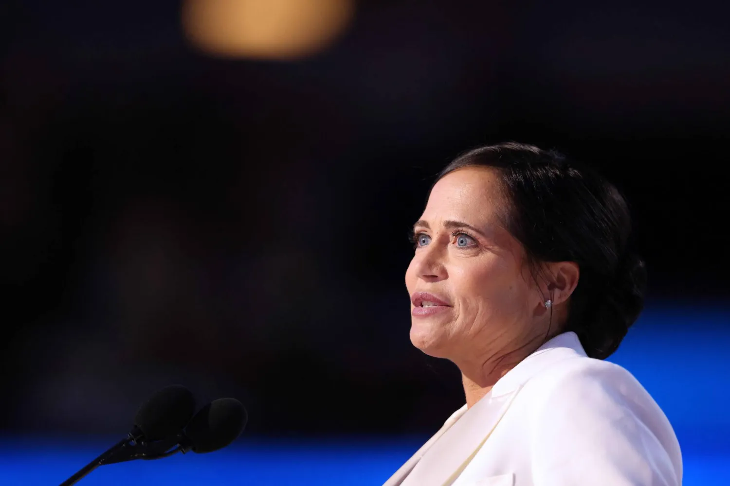 ستيفاني غريشام السكرتيرة الصحافية السابقة لدونالد ترمب (أ.ف.ب)